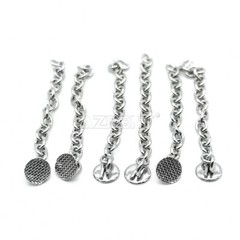 Dental Orthodontics Traction Button Chain Silver Round Bondable 2cs/Pack AZDENT