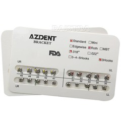 50 Packs Dental Orthodontic Bracket Braces Standard Roth .022 Hooks 3-4-5 AZDENT