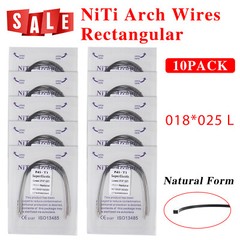 100pc Dental Ortho Niti Natural Form Super Elastic Rectangular Arch Wires 18x25L