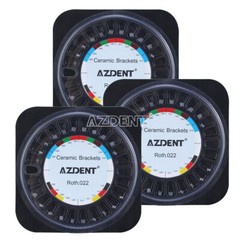 5X Dental Orthodontic Ceramic Brackets Braces Mesh Base 5*5 Roth.022 Hooks 345