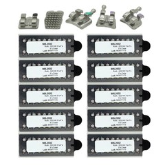 50 Kits Dental Orthodontic Brackets MIM Metal Braces Roth 022 Slot 345 Hooks 5-5
