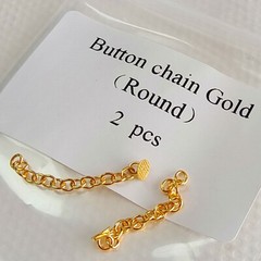 10pcs Dental Orthodontic Traction Chain Gold Plated Round Buttons with Chain