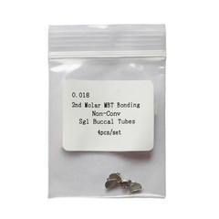 4PCS Orthodontic Buccal Tubes MBT 0.022″ for Second Molar with Larger Holes