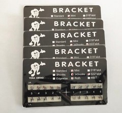 100 Sets Teeth Brackets Mini Roth 022 345 Hooks Dental Metal Braces Black Color