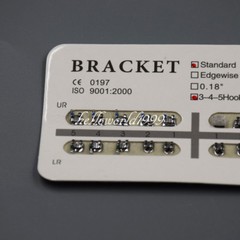 5Pack Dental Orthodontic Brackets Braces Metal Standard Roth 0.22”Slot 345 Hook