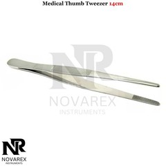Surgical Dressing Tweezer 14.5cm Tissue Thumb Holding Forcep Set Of 3 Pieces CE