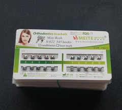 100 Sets Dental Orthodontic Metal Brackets Mini Roth 022 345 hooks Mesh Base