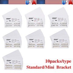 1-200 Packs Dental Orthodontic Brackets Braces Mini MBT 022 Slot 345 Hooks New