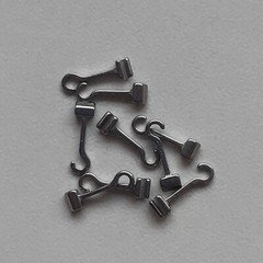100Pieces Dental Orthodontic Crimpable hooks Long curved Right Metal 10 Pcs/Pack