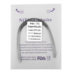 100pc Dental Ortho Niti Natural Form Super Elastic Rectangular Arch Wires 19x25L