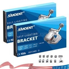 2 packs Dental Orthodontic Self-ligating Brackets Metal Brace Roth 022 345 Hooks