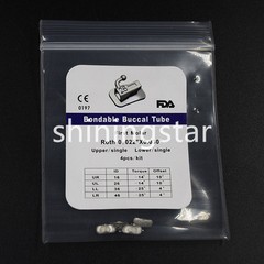 4 Pcs/Pack Dental Orthodontic 1st Molar Buccal Tube Bondable Convertible Roth022