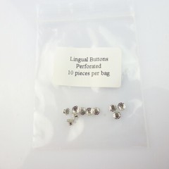 10x Dental Orthodontic Lingual Buttons bondable round Base with Mesh Easyinsmile