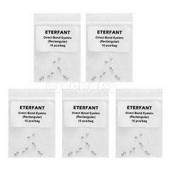 10PCs ETERFANT Dental Ortho Lingual Buttons Direct Bondable Eyelet Rectangular