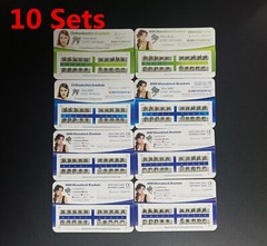 10Sets Dental Orthodontic Brackets Mini Roth/MBT/Edgewise 022/018 345/no Hooks