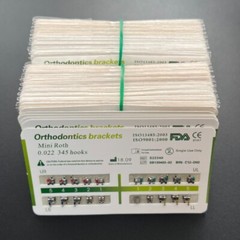 5 Sets Dental Orthodontic Metal Brackets Mini Roth 022 345 hooks Mesh Base CE
