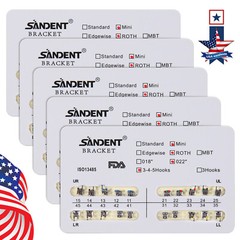 10packs Dental Orthodontic Brackets Braces Mini Roth Slot 022 345 Hook #2 200PCS