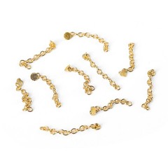 10pcs AZDENT Dental Orthodontic Lingual Button Chain Gold Bondable