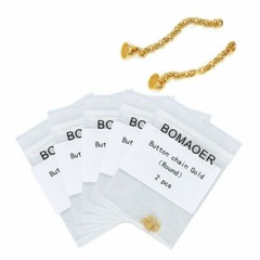 Dental Orthodontic Button Chains Lingual Chain Gold Plated 2pcs/pack Round