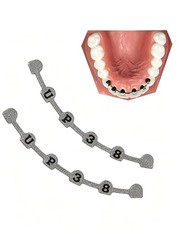 10Pcs/pack Dental Orthodonitc Lingual Retainer Bonding Splints U38#-47#/L29#-37#