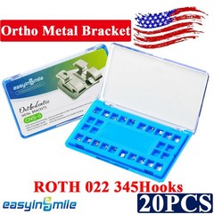 Dental Ortho bonding and Adhesive Mini Metal Brackets Orthodontic Brace ROTH/MBT