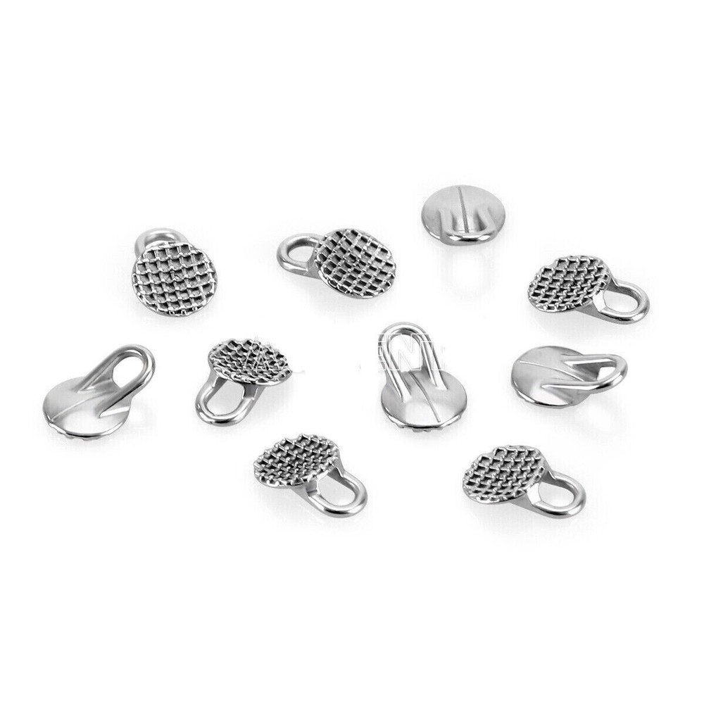 10Pcs Dental High Quality Treatment Orthodontic MIM Traction Hook Bondable Round