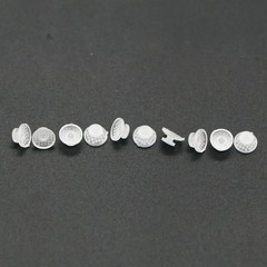 Dental Ortho Composite Clear Ceramic Lingual Buttons for Round Rectangular Base