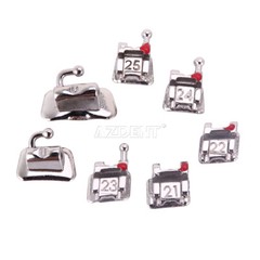 AZDENT Dental Ortho Self Ligating Brackets Braces Mini Roth/MBT 022 Hooks 345