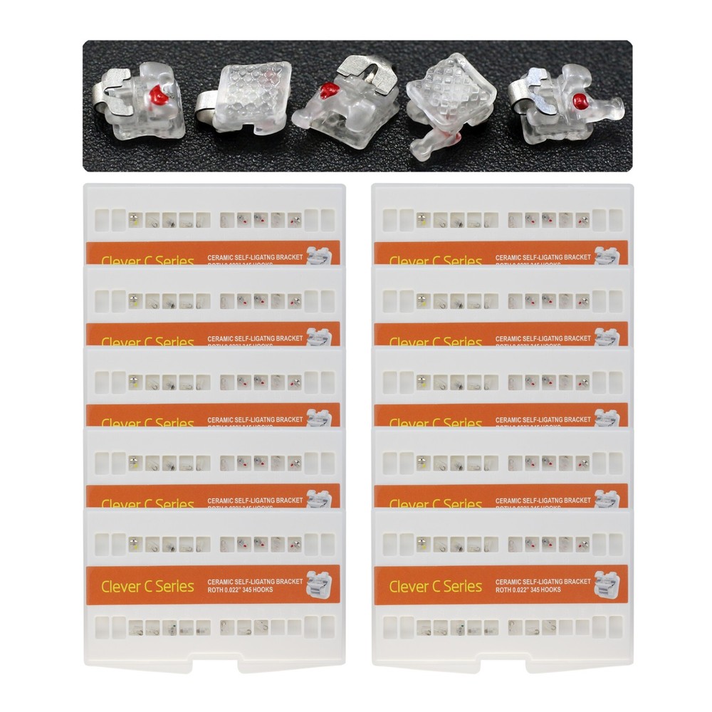 Orthodontic Bracket Self Ligating Ceramic Clear Aesthetic Interactive Roth 0.022