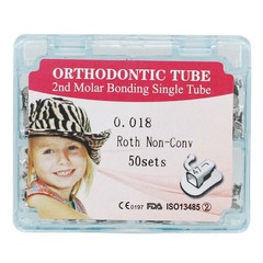 50 Set Dental Orthodontic Buccal Tube 1st 2nd Molar Non-Convertible Roth 018 022