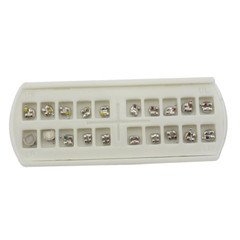 10Packs Dental Mini Brackets MBT/Roth 022 3/345 Hooks Orthodontic Metal Braces