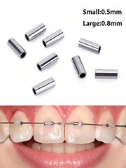 Dental Ortho Crimpable Mini Stops 0.8/0.5mm Crimpable Hooks Round Wires 10pcs/pc