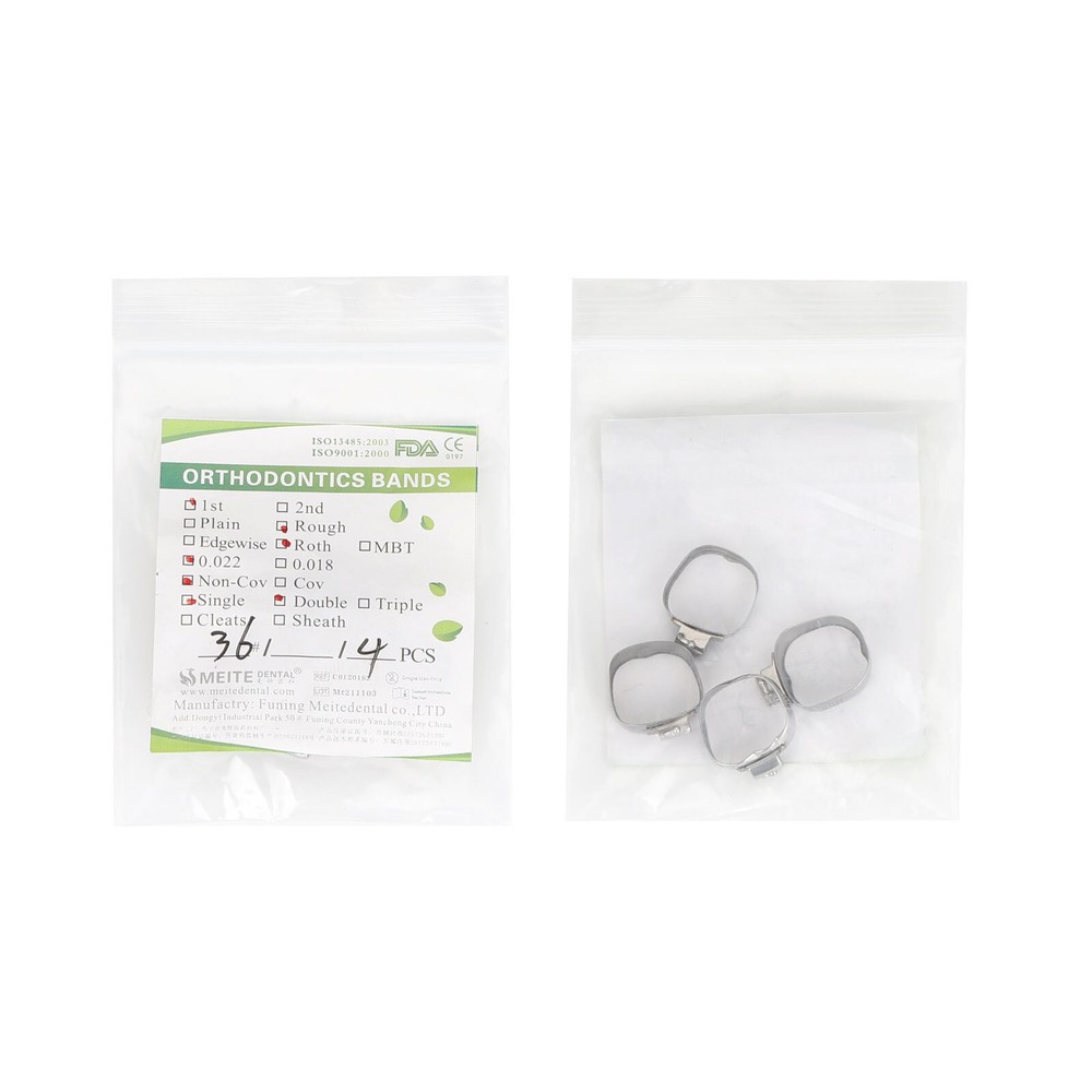 4 Pcs/Pack Dental Orthodontic Bands #36 to #39 Roth 022 1st Molar Buccal Tubes