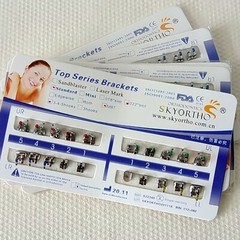 Dental Orthodontic Brackets Metal Braces Standard MBT 022 Hooks 3-4-5