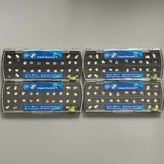 2 Sets Dental Orthodontic Metal Lingual Brackets Brace Buccal Tubes 28pcs/set