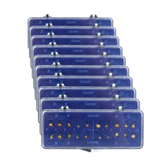 Dental Orthodontic Brackets Braces 24K Gold Plated Roth/MBT.022 345 Hooks Golden