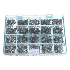 100Pcs Dental Orthodontic Inblock Metal Brackets Braces Mini MBT.022 Hooks 3-4-5