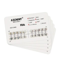 50 Packs AZDENT Dental Orthodontic Bracket Braces Standard Roth .022 Hooks 3-4-5