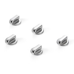 Dental Orthodontic Bondable Lingual Buttons With Single Tube Round Mesh Base