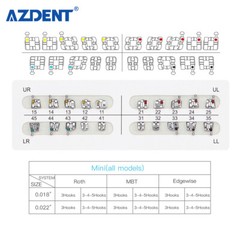 AZDENT Dental Orthodontic Ultrathin Mini/Standard Metal Bracket Braces Hook 345