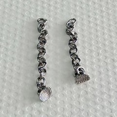Dental Orthodontic Traction Button Chain Mesh Base Rectangle Silvery