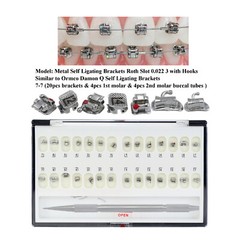 Self Ligating Damon Q Brackets Ceramic Metal Orthodontic Braces Roth MBT 022 345