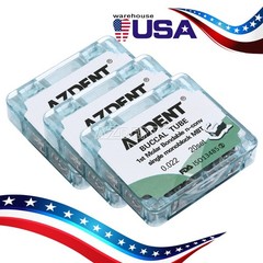 20Set AZDENT Dental Orthodontic Buccal Tubes 1st 2nd Molar Bonding Tube Roth.022