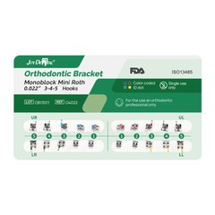 Dental Orthodontic Brackets Mini Roth/MBT 022 018 Hook 3/345 Monoblock/Mesh Base