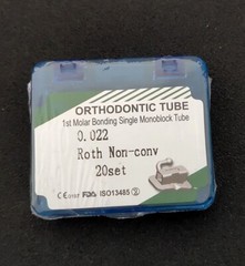 Dental Ortodoncia Tubos bucales de Roth.022 Bondable 1er Molar Non-Convertible