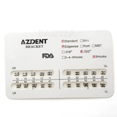 10 Packs Dental Orthodontic Standard/ Min Brackets Roth/MBT/Edgewise With Hooks
