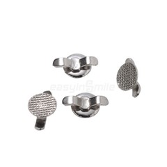 10PCS Dental Ortho Lingual Buttons Bondable round/rectangular MIM Mesh Base USA