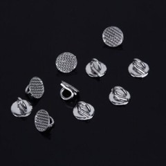 50 Pcs Dental Eyelets Round Direct Bonding Mesh Base Orthodontic Crimpable Hook