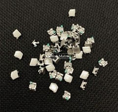 50 Dental Orthodontic Bracket Metal Braces Mini Roth 022 Slot Hooks 345 In Bulk