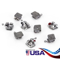10 Pack AZDENT Dental Orthodontic Brackets Metal Braces Mini Roth .022 Hooks 345